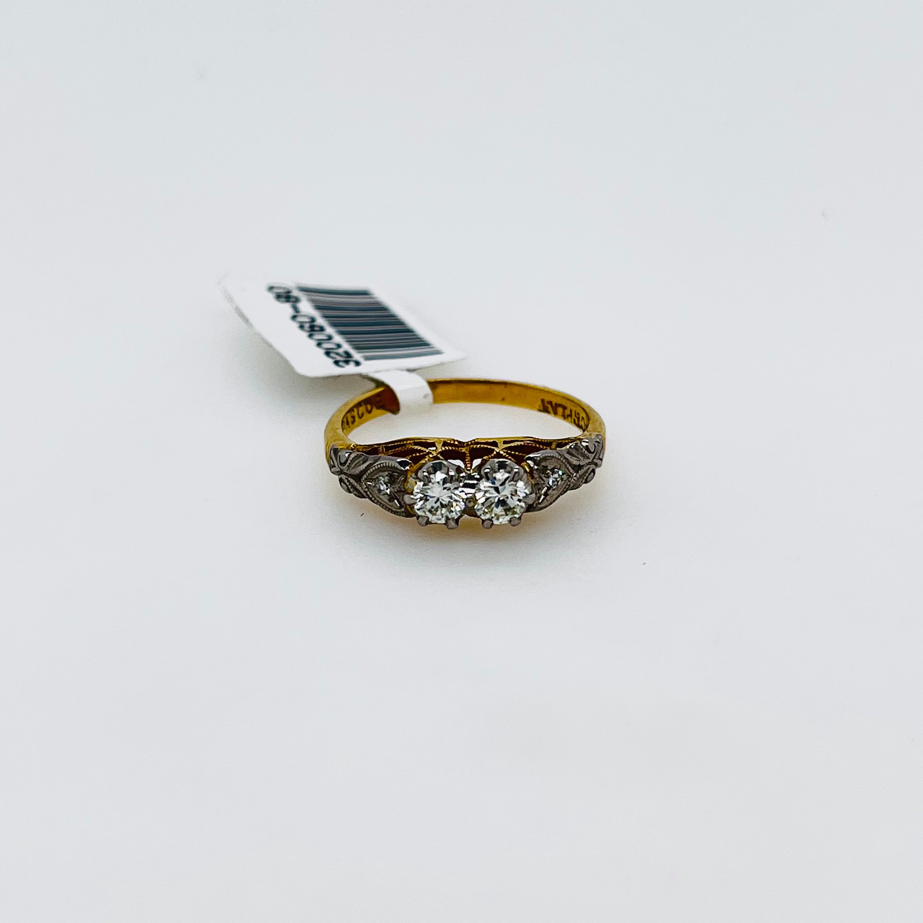 2 Stone Diamond Filligire Ring