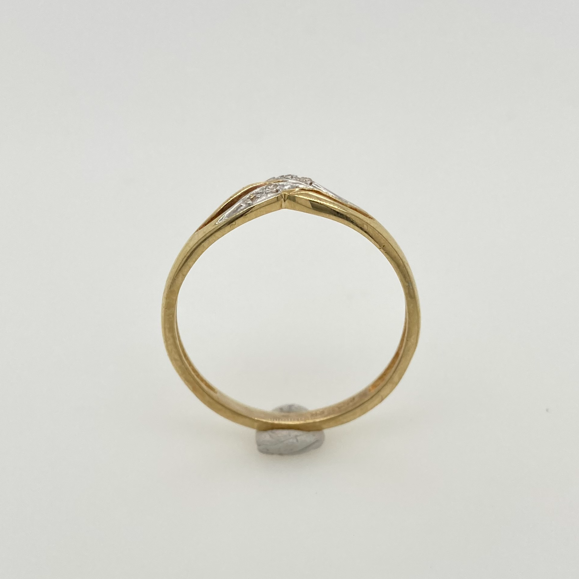 Woven Gold and Diamond Ring